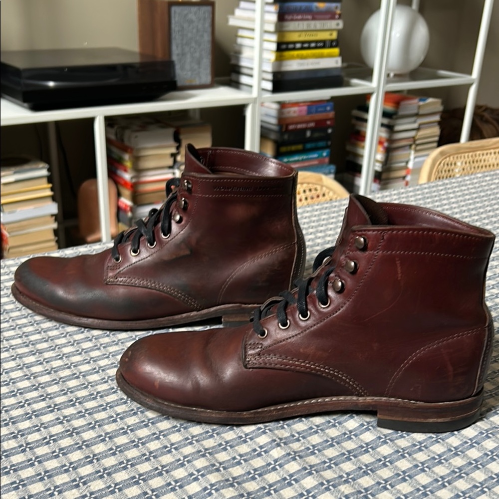 Men's oxblood wolverine 1000 milers  Leather Boots